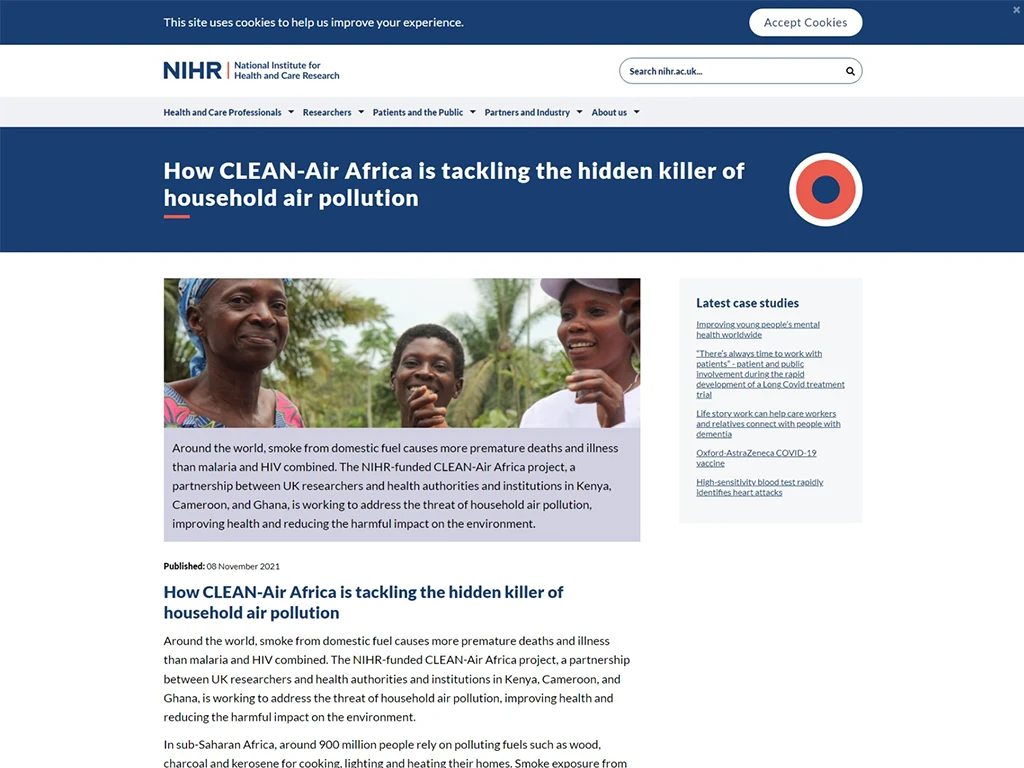 How CLEAN-Air Africa is tackling the hidden killer of household air pollution