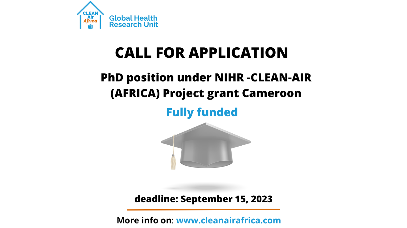 PhD Scholarship in Public Health Offered by CLEAN-Air(Africa) in Cameroon